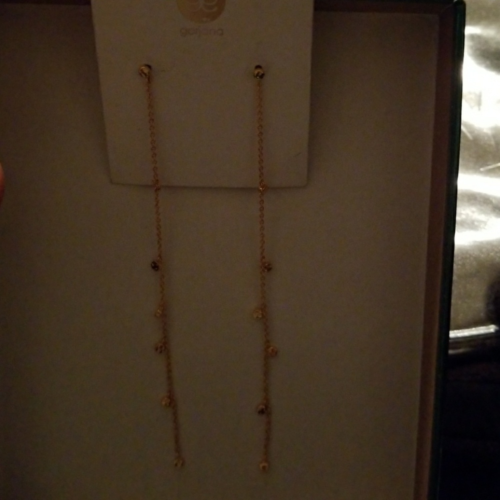 Gorjana gold dangly earrings